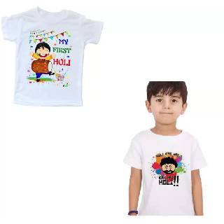 Flat 50% Off on Pack of 2 Baby boys & Baby Girls Printed T-Shirt